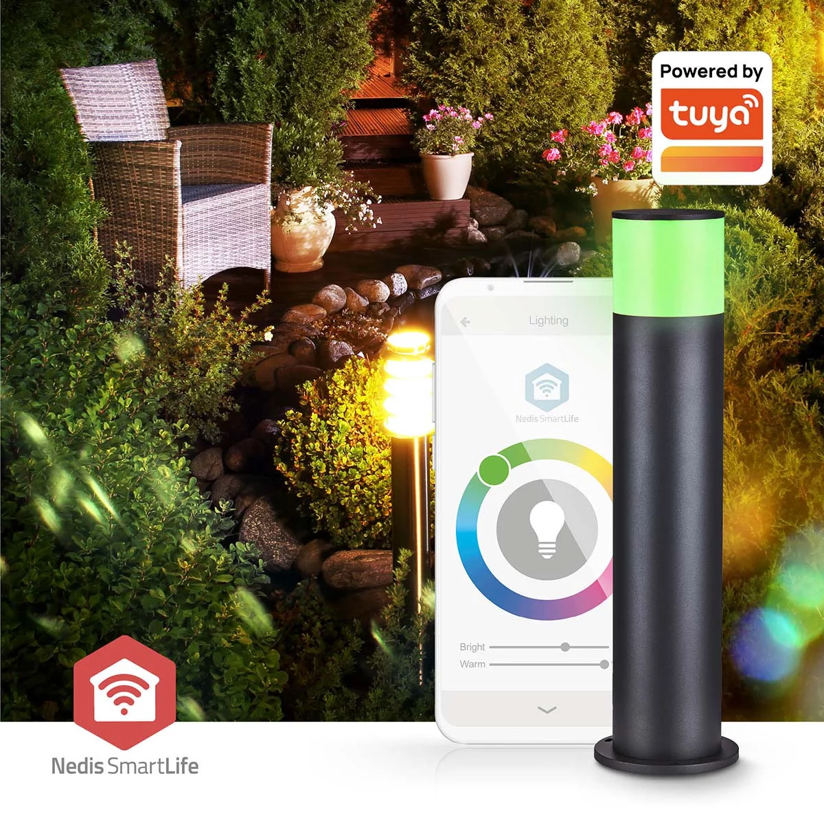 Smarte LED Gartenleuchte