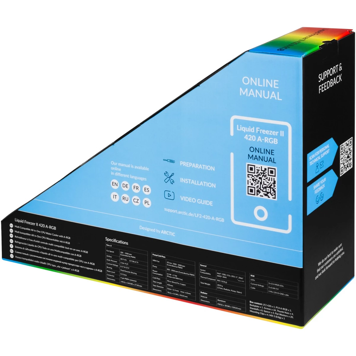 ARCTIC Cooler Wasserkühlung Arctic Liquid Freezer II 420 A-RGB Black