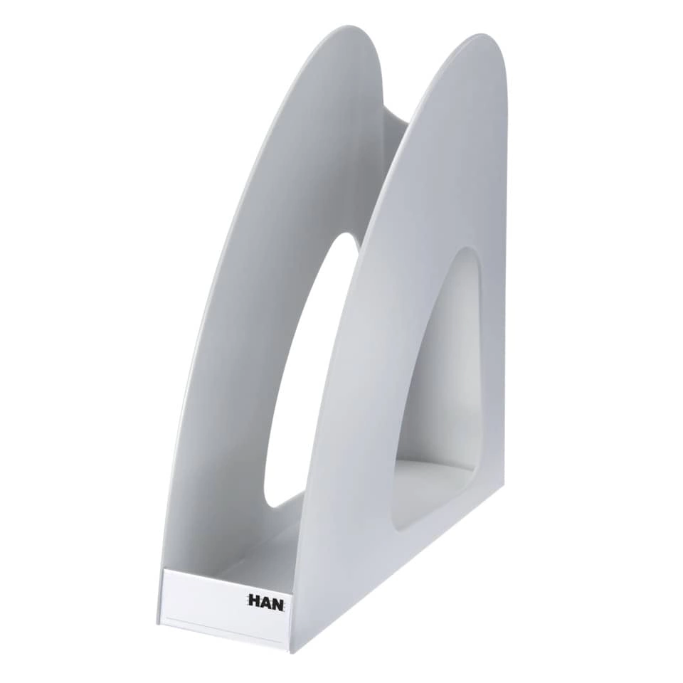 HAN Stehsammler TWIN - DIN A4/C4, standfest, modern, lichtgrau