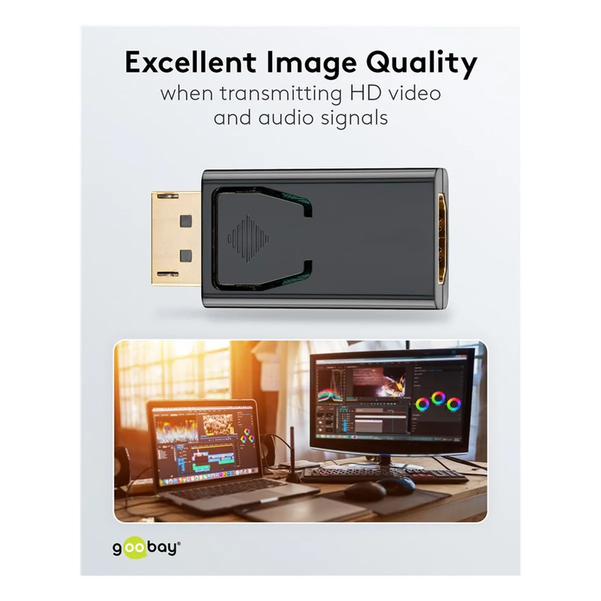 Goobay DisplayPort auf HDMI™-Adapter 1.1, vergoldet