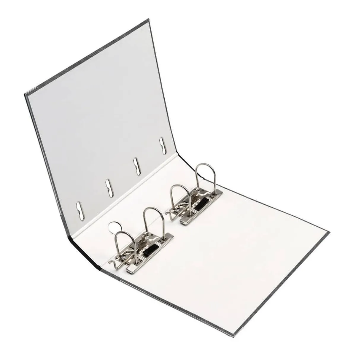 Falken Doppelordner - 2x A5 quer, 70 mm, Wolkenmarmor, schwarz
