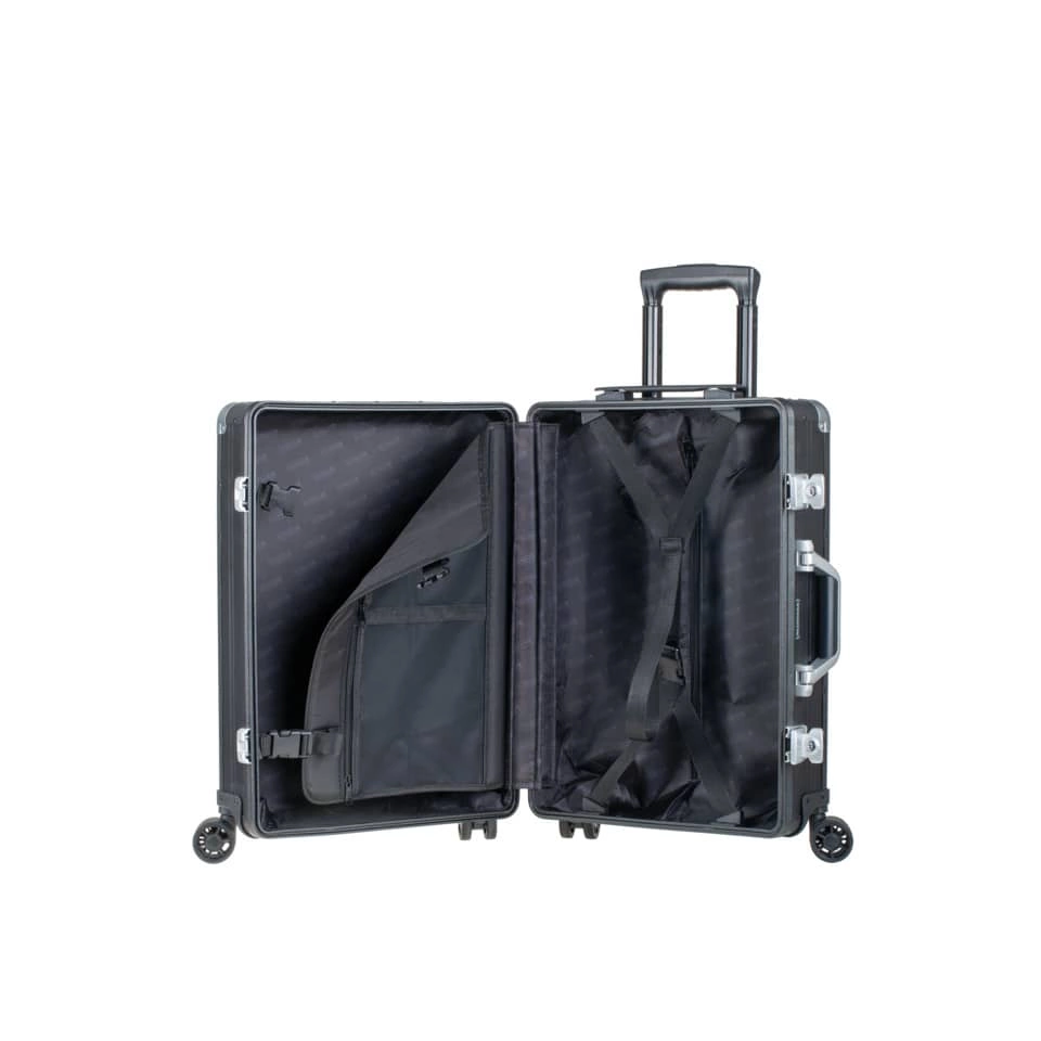 Alumaxx Reisetrolley Orbit - 40 x 55 x 20 cm, Aluminium, schwarz matt