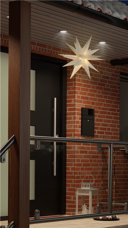 LED-Weihnachtsstern 3D, Ø 56 cm, 4,5-V-Außentrafo