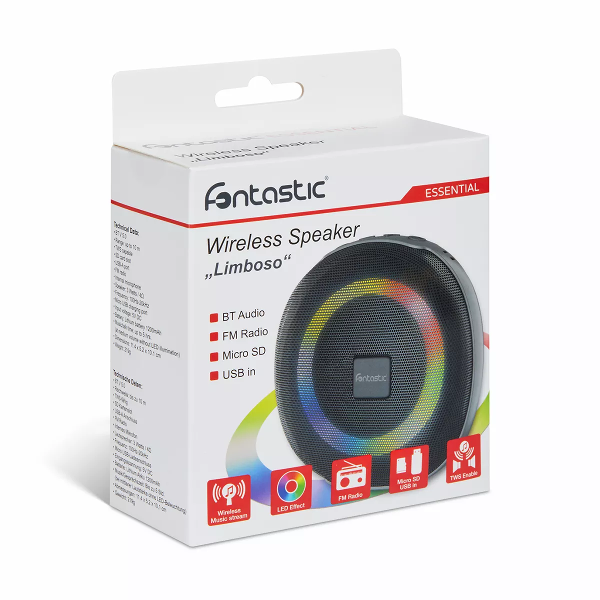 Fontastic LED FM Radio & Bluetooth Lautsprecher