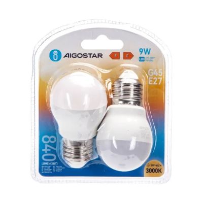 Aigostar LED 'Birne', E27, 9W, 2 Stück