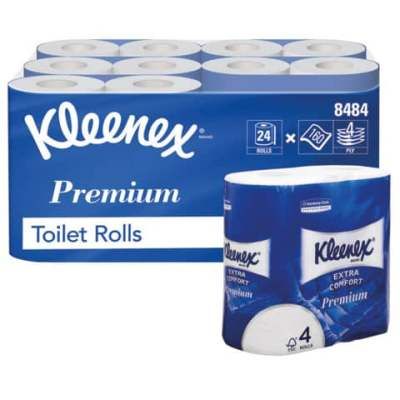 Toilettenpapier - 4-lagig, weiß, 6x 4 Rollen