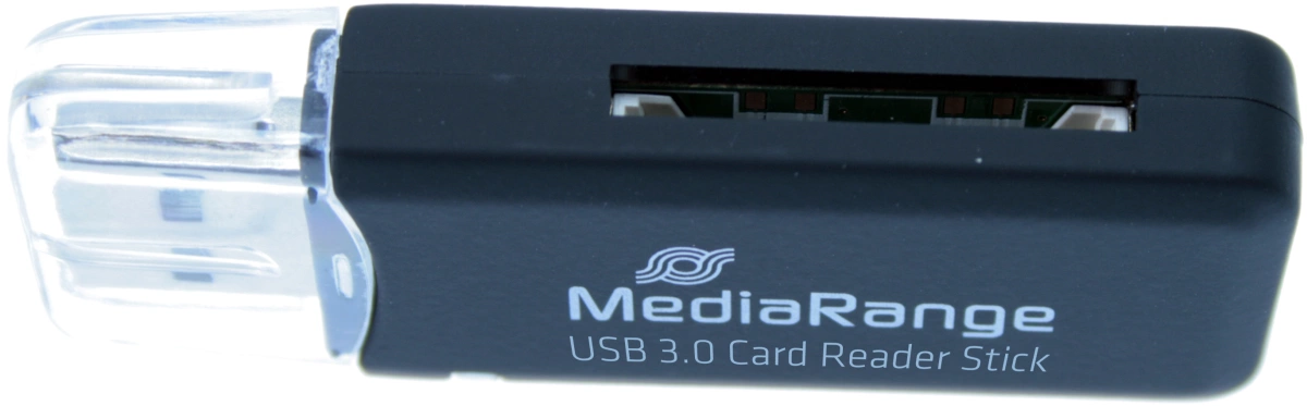 MediaRange USB 3.0 Speicherkartenlese-Stick, schwarz
