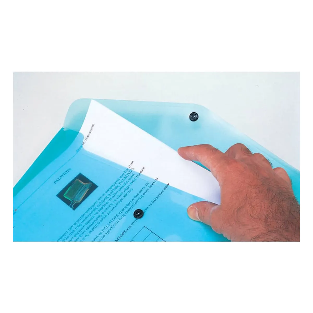 Q-Connect Dokumentenmappe - blau, A4 bis zu 50 Blatt
