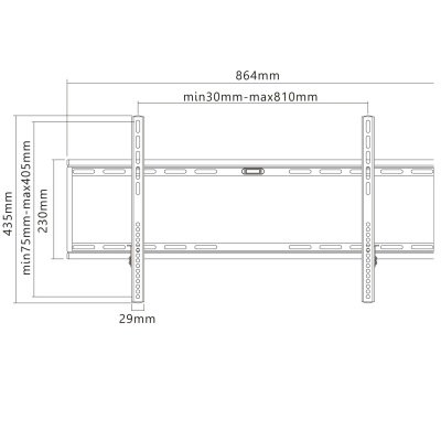 Goobay TV-Wandhalterung Basic FIXED (XL)