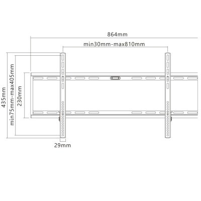 TV-Wandhalterung Basic FIXED (XL)