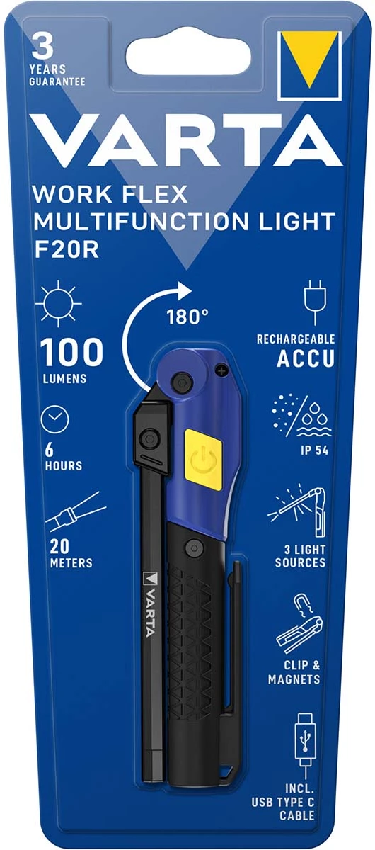 Varta Work Flex® Multifunktionsleuchte F20R wiederaufladbar