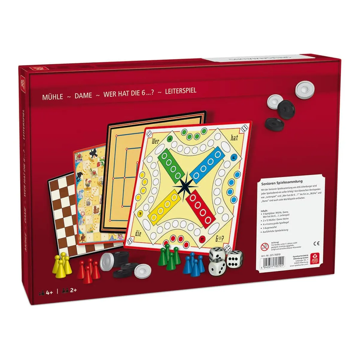 ASS Spielesammlung Senioren mit extra großen Spielsteinen
