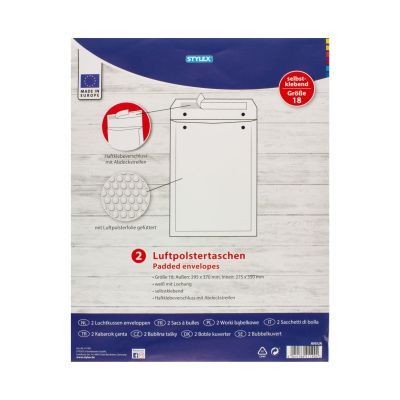 Luftpolstertaschen, Gr.18, haftklebend, 2 Stück