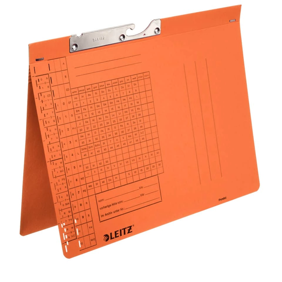 Leitz Pendelhefter Combi - A4, Manilakarton (RC), orange, Amtsheftung
