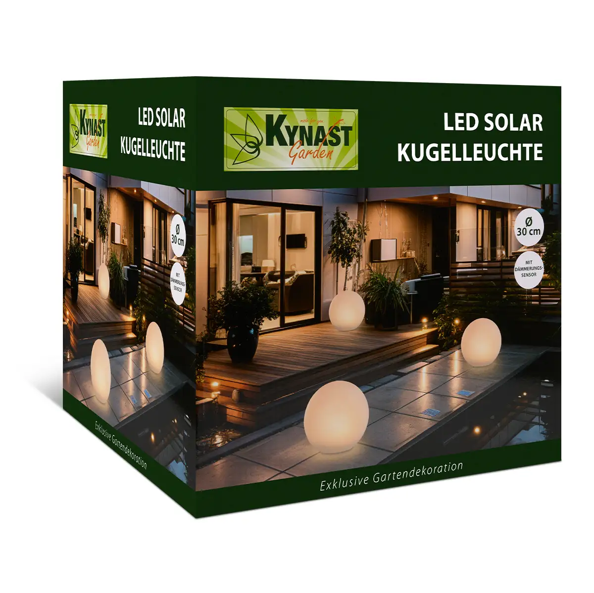 Solar Kugelleuchte LED Ø 30 cm