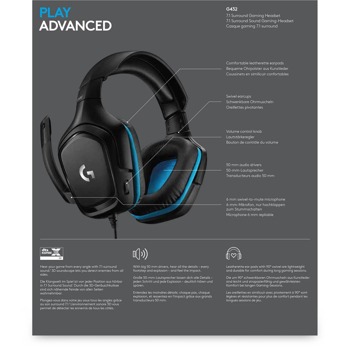 Logitech G432 Gaming Headset 