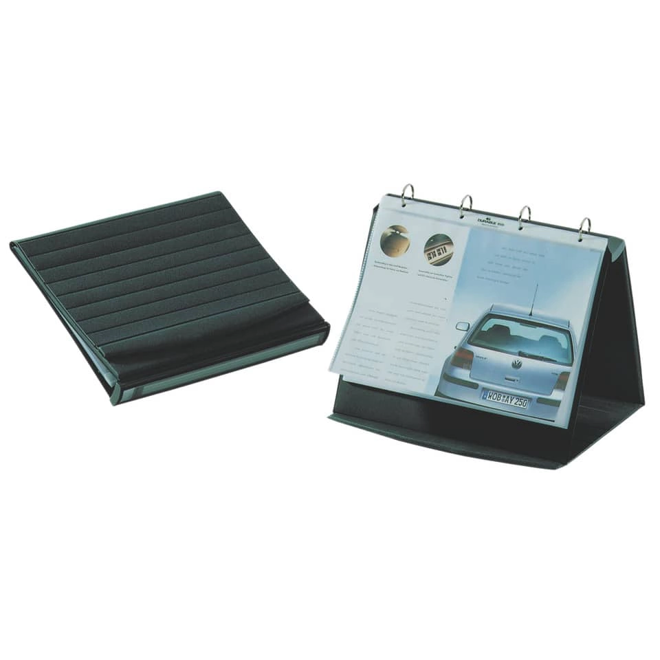 Durable Tischflipchart DURASTAR®, mit 10 PP-Hüllen, A3 quer, 360 x 320 x 450 mm, basalt