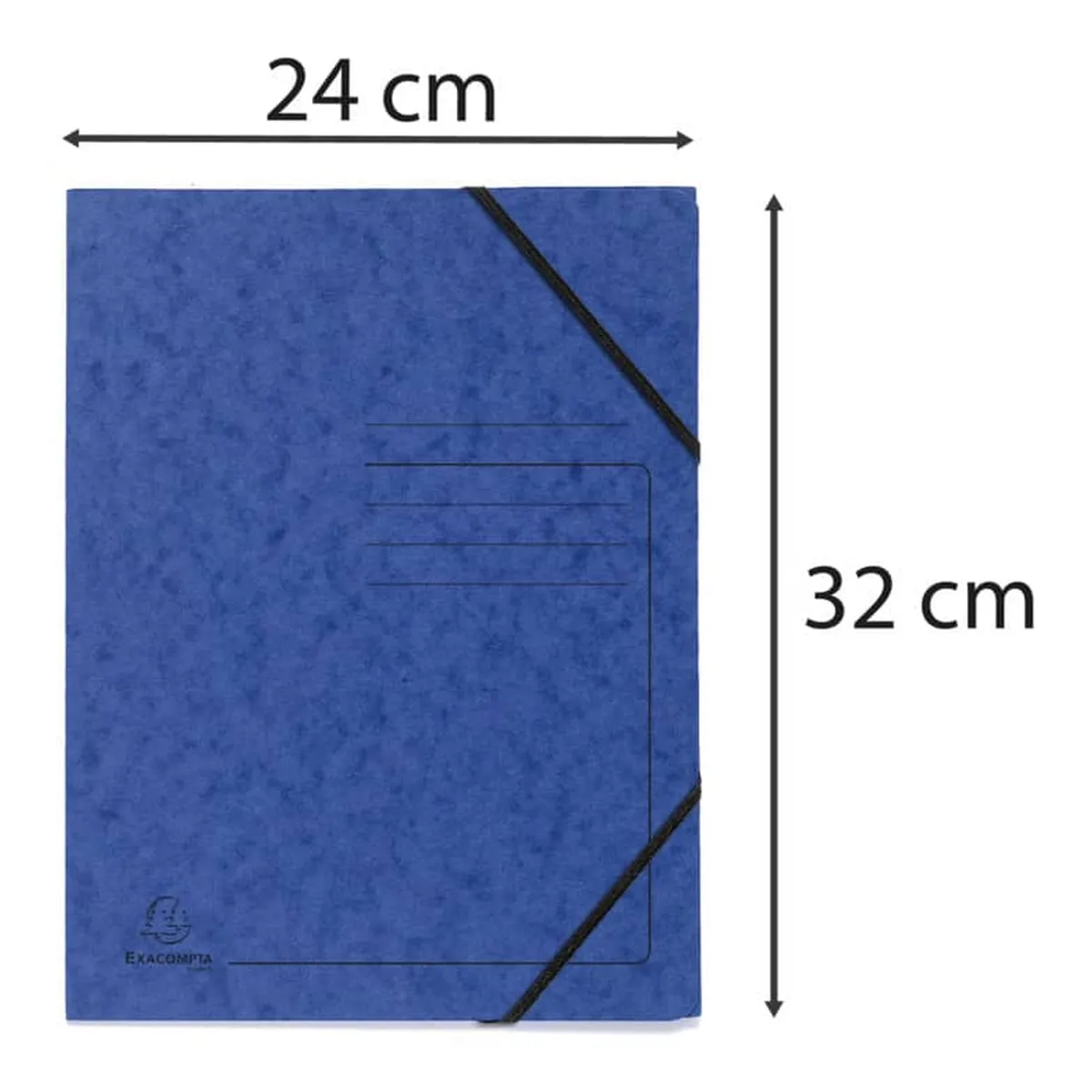 Exacompta Sammelmappe - A4, 355 g/qm, Gummizug, blau