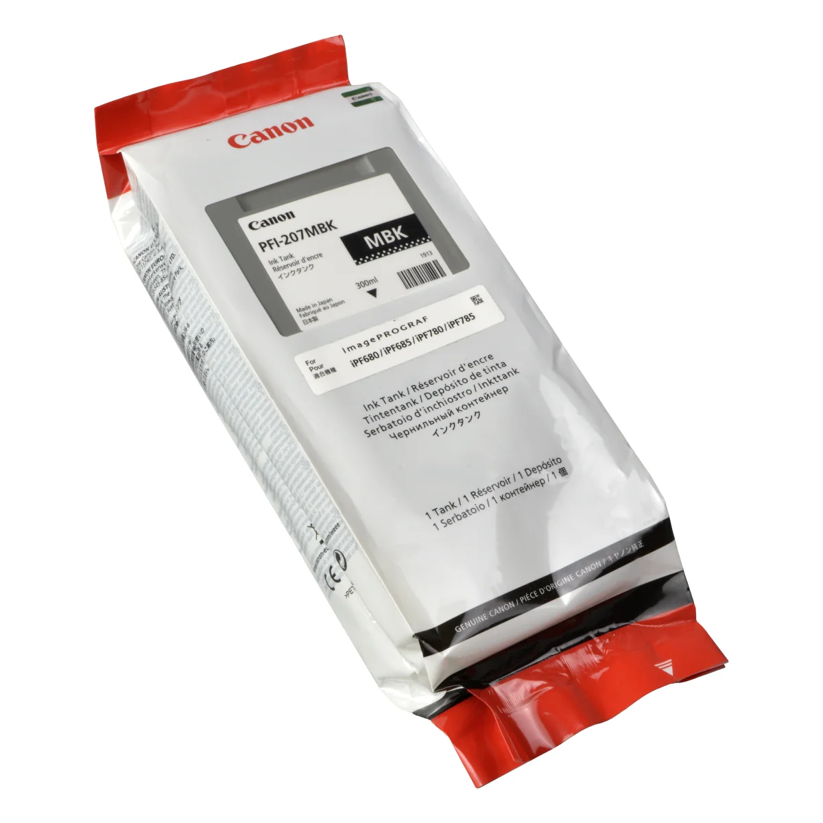 Canon PFI-207MBK Druckerpatrone matt schwarz 300 ml (8788B001) Canon PFI-207MBK Druckerpatrone matt schwarz 300 ml (8788B001)