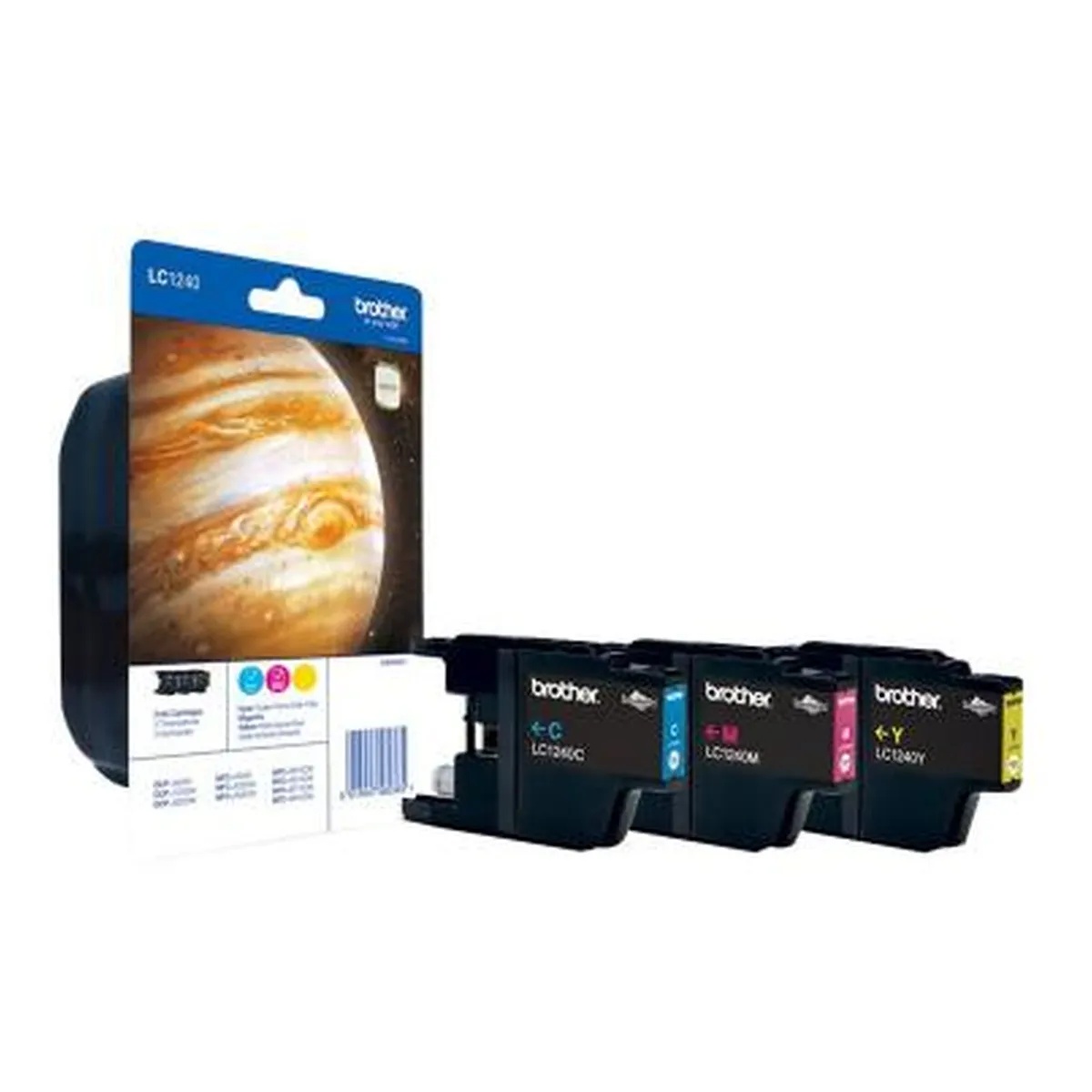 Druckerpatronen MultiPack Brother LC-1240RBWBPDR cyan magenta gelb 1.800 Seiten