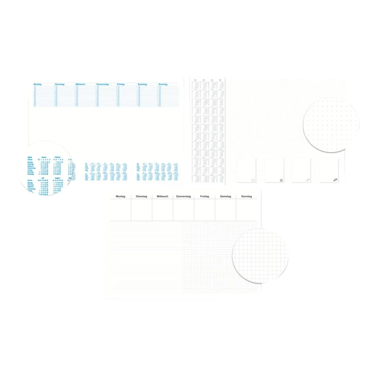 RNK Verlag Notiz-Schreibunterlage „Office - Liniert & Kariert“ - 60 x 42 cm, 30 Blatt