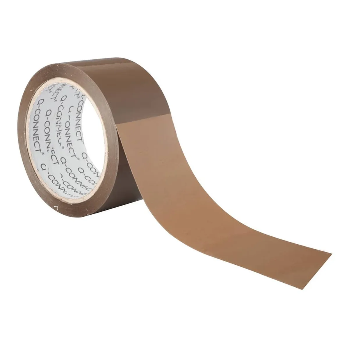 Q-Connect Packband 50 mm x 66 m, braun, 6er Pack