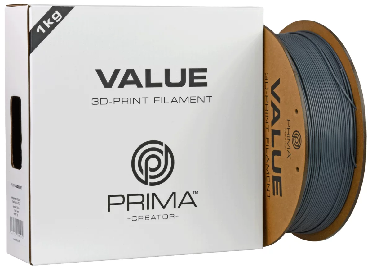PrimaFilaments PrimaValue™ ABS - 1.75mm - 1 kg - dunkelgrau