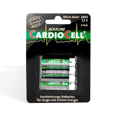 Cardiocell Batterien 'Micro AAA', 1,5V, 4 Stück