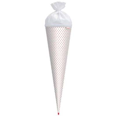 Roth Schultüte Bastelset Punkte - weiß, rund, 70 cm