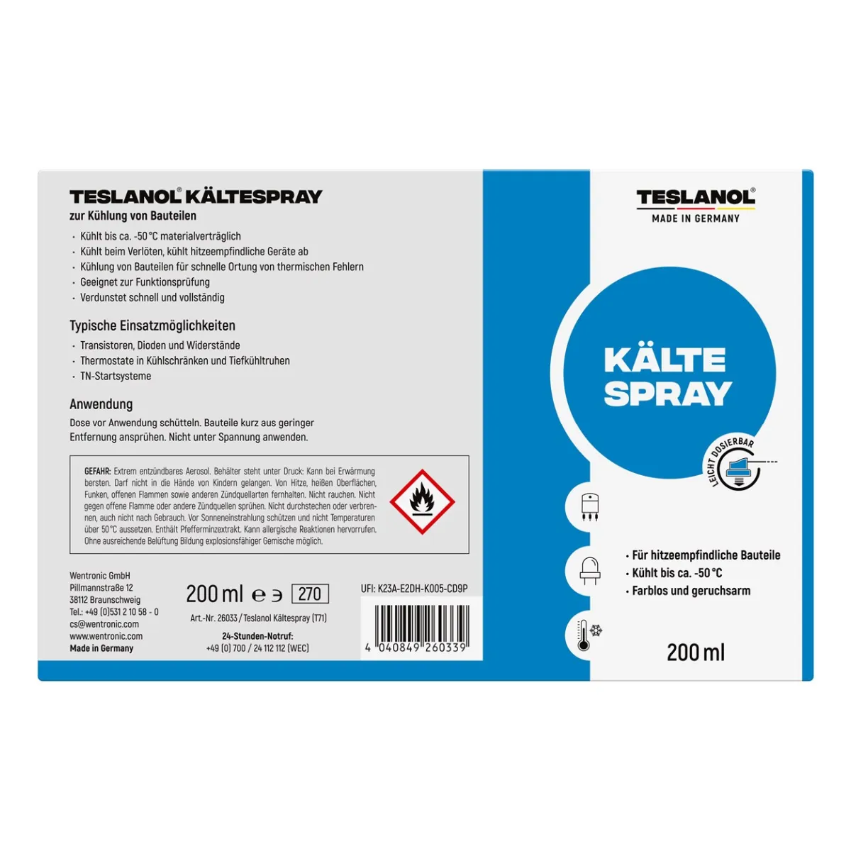 Teslanol Kältespray (t71) 200 ml