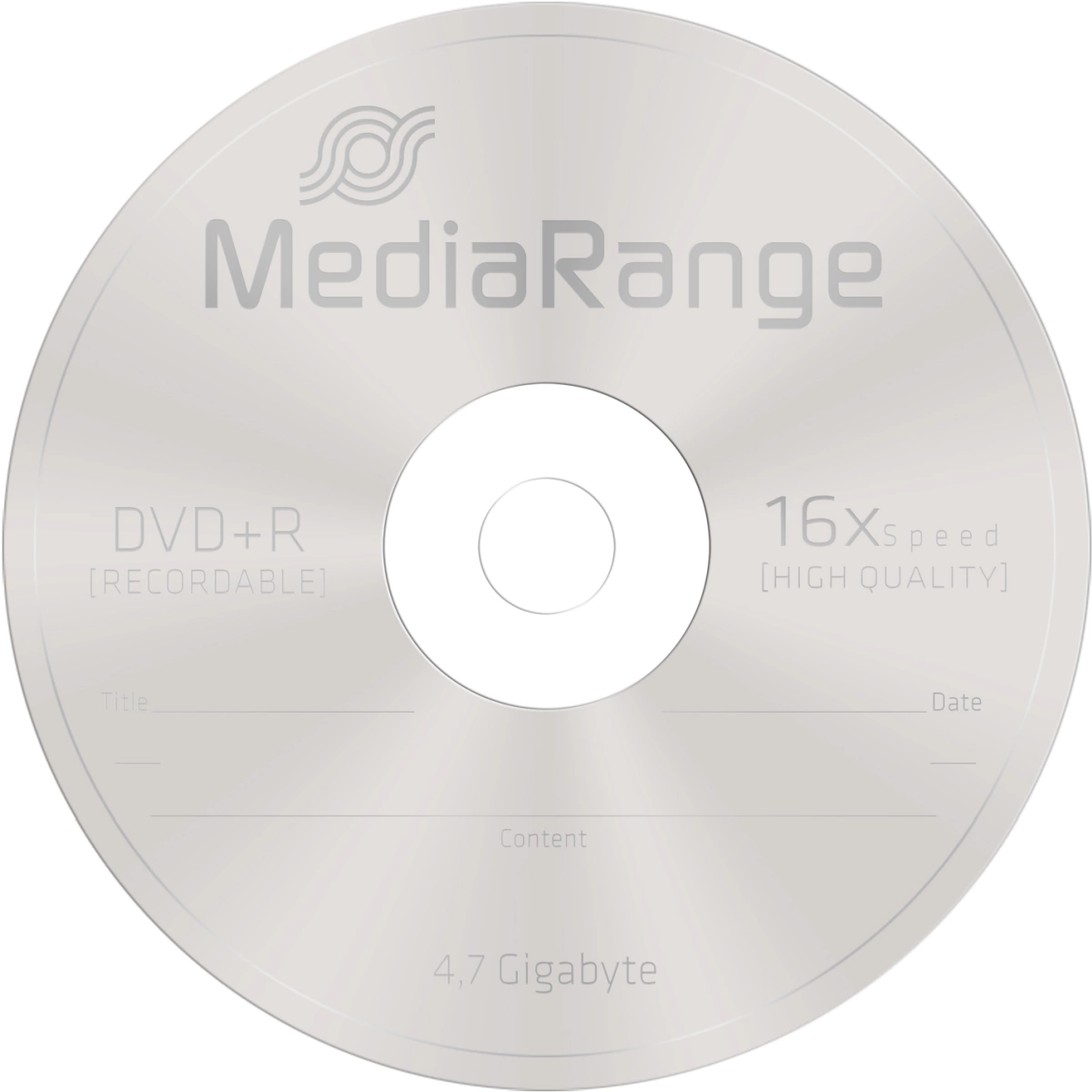 MediaRange DVD+R - 4.7GB/120Min, 16-fach/Spindel, Packung mit 10 Stück