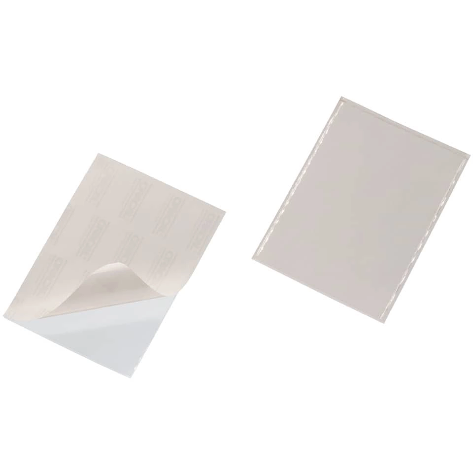 Durable Selbstklebetasche POCKETFIX®, Größe:148x210mm, oben offen, transparent, 5 Stück
