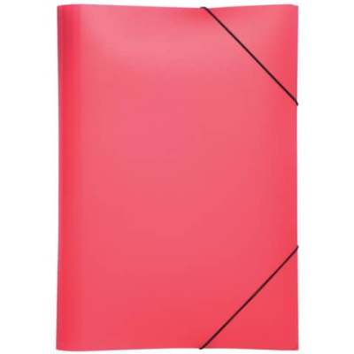 Gummizugmappe Lucy Basic - A4, rot, PP, 3 Einschlagklappen