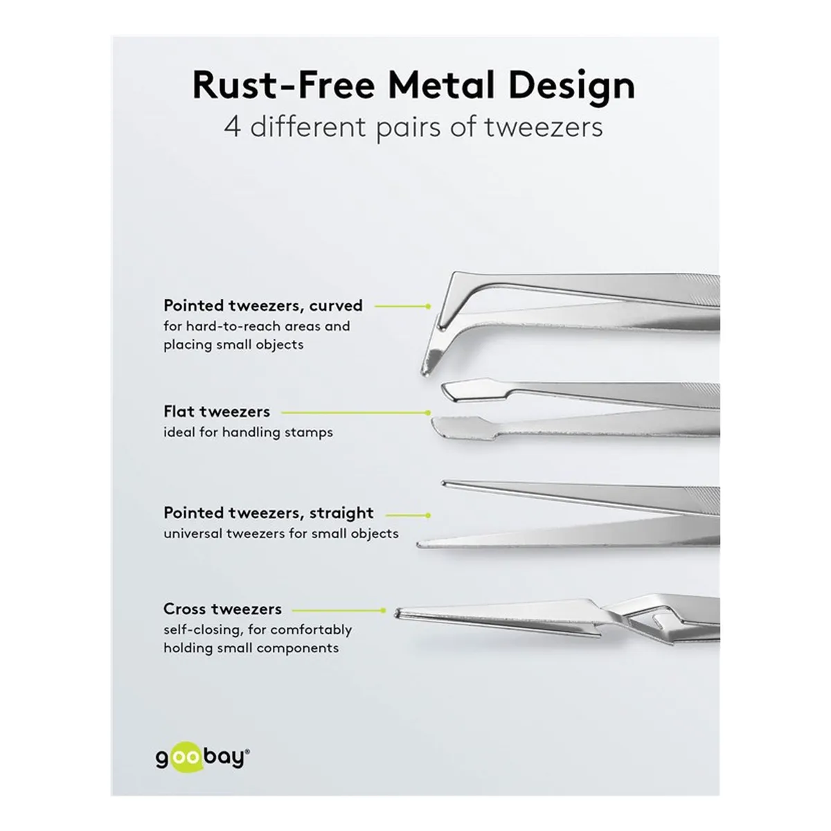 Fixpoint Pinzetten-Set, 4 Stück