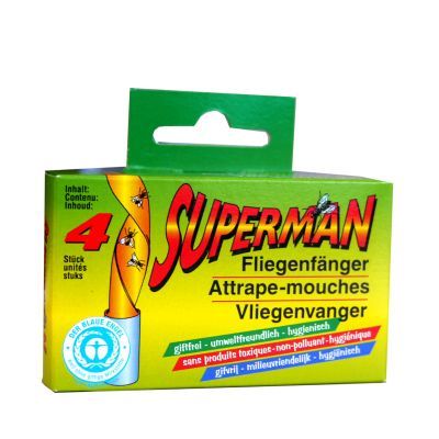 Superman Fliegenfänger, 4 Stück