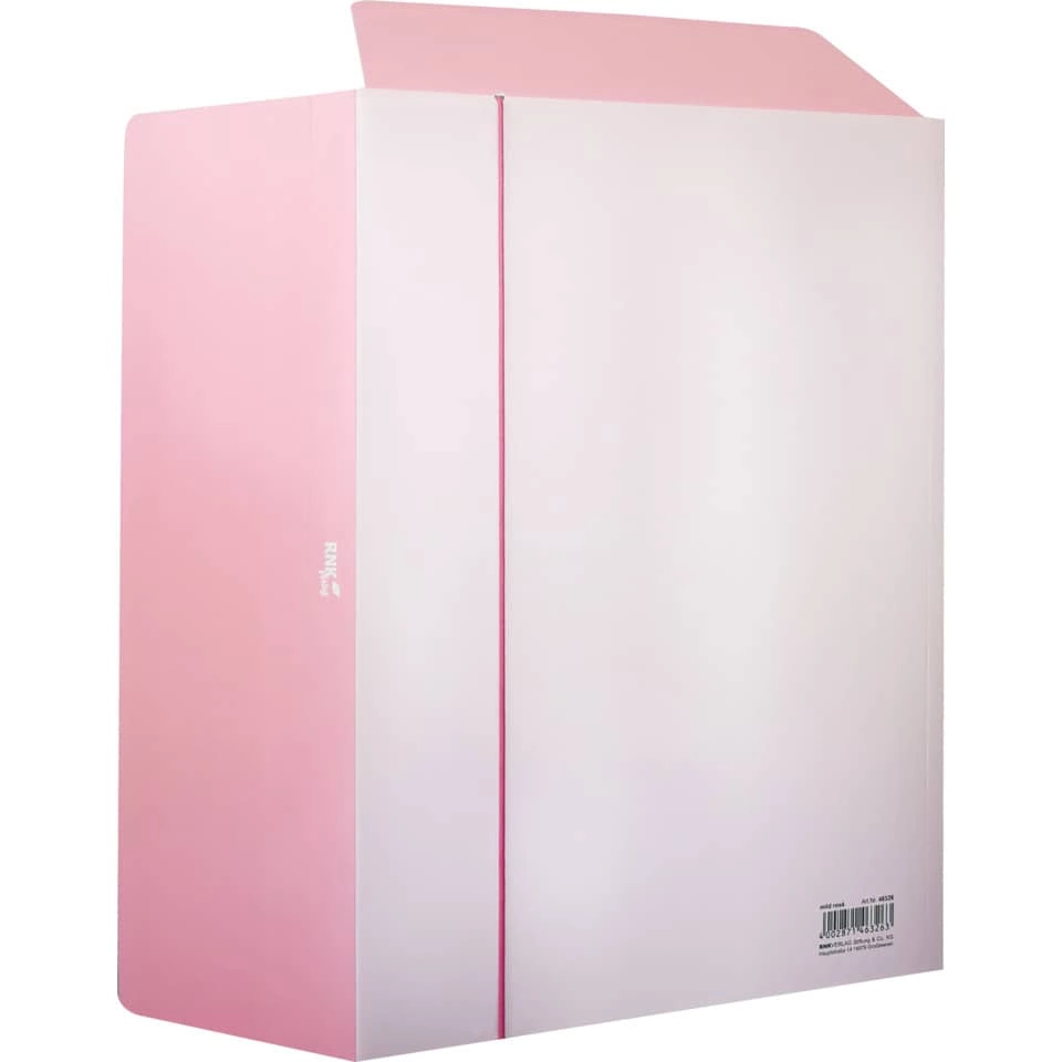 RNK Verlag Zeichenmappe mild rosé - A4, 3 Klappen mit Gummizug, Karton
