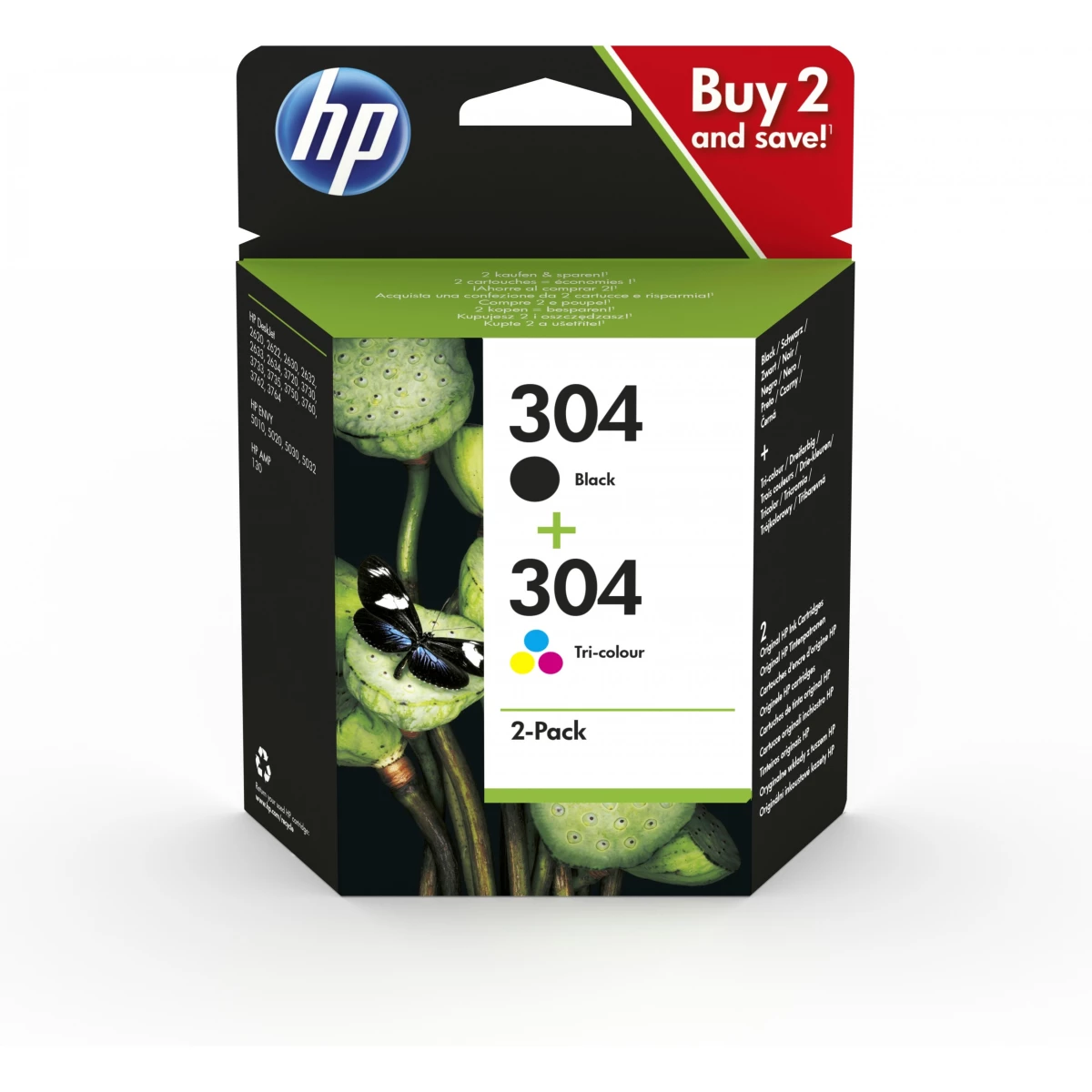 Druckerpatronen MultiPack HP 304 schwarz farbig 6 ml (3JB05AE)