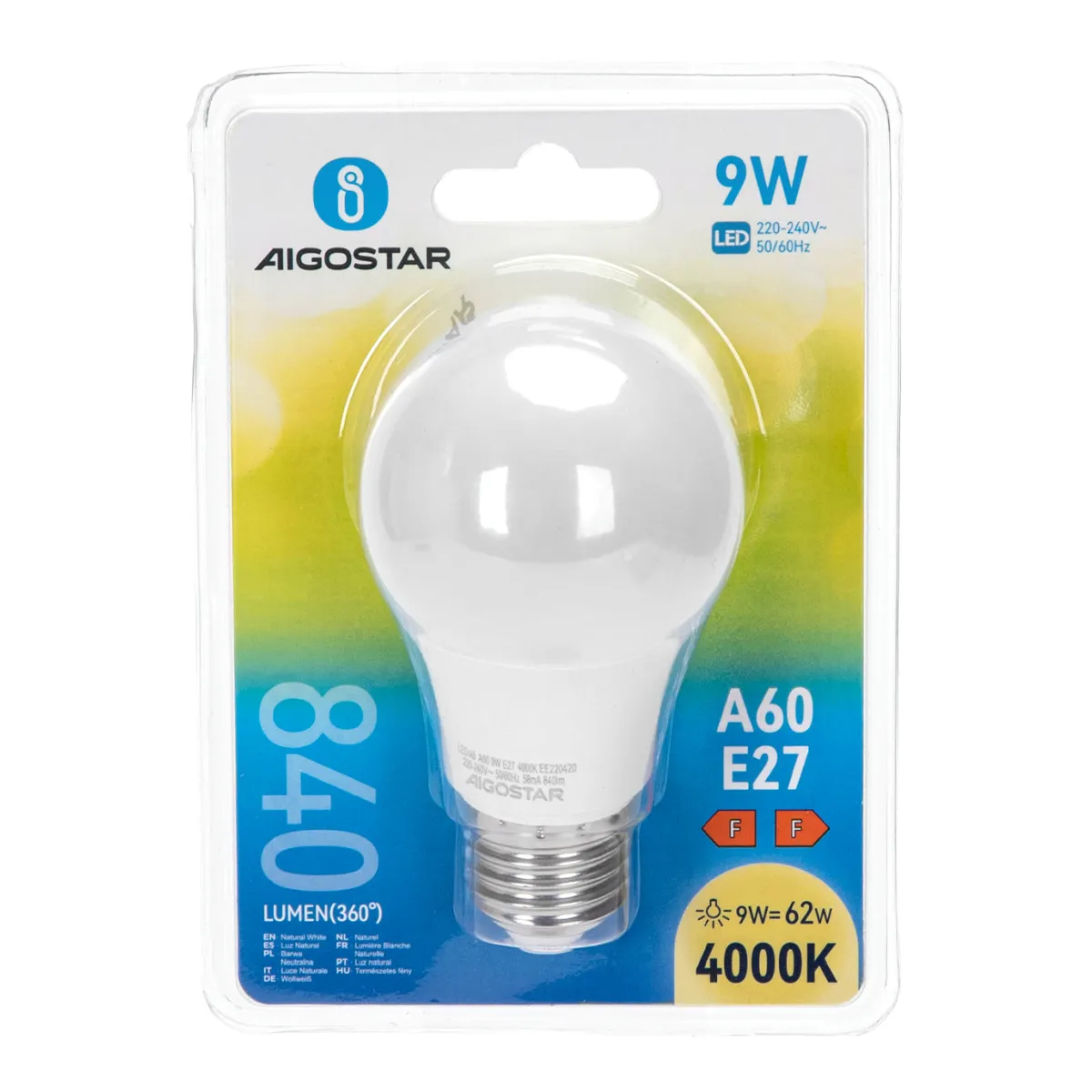 Aigostar LED 'Classic' E27, 9W