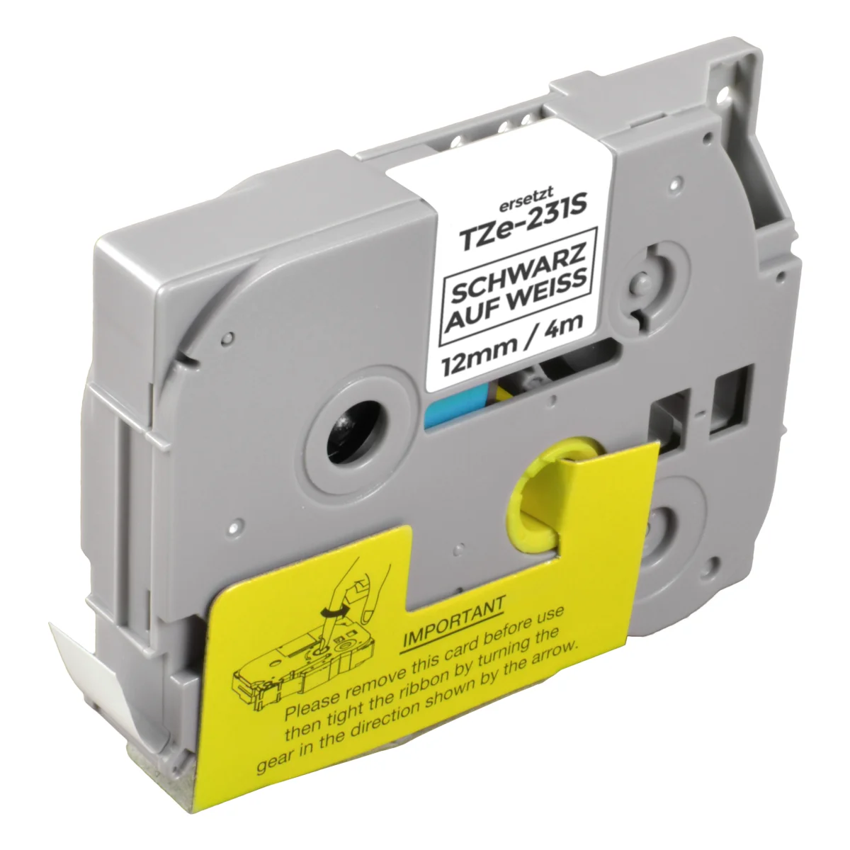 Brother TZE-231S2 alternatives Beschriftungsband 'schwarz auf weiß' 12mm x 4m - Digital Revolution