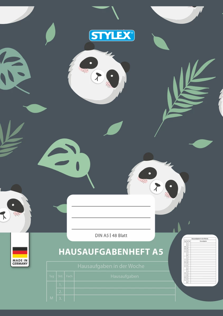 Stylex Hausaufgabenheft, DIN A5, 48 Blatt