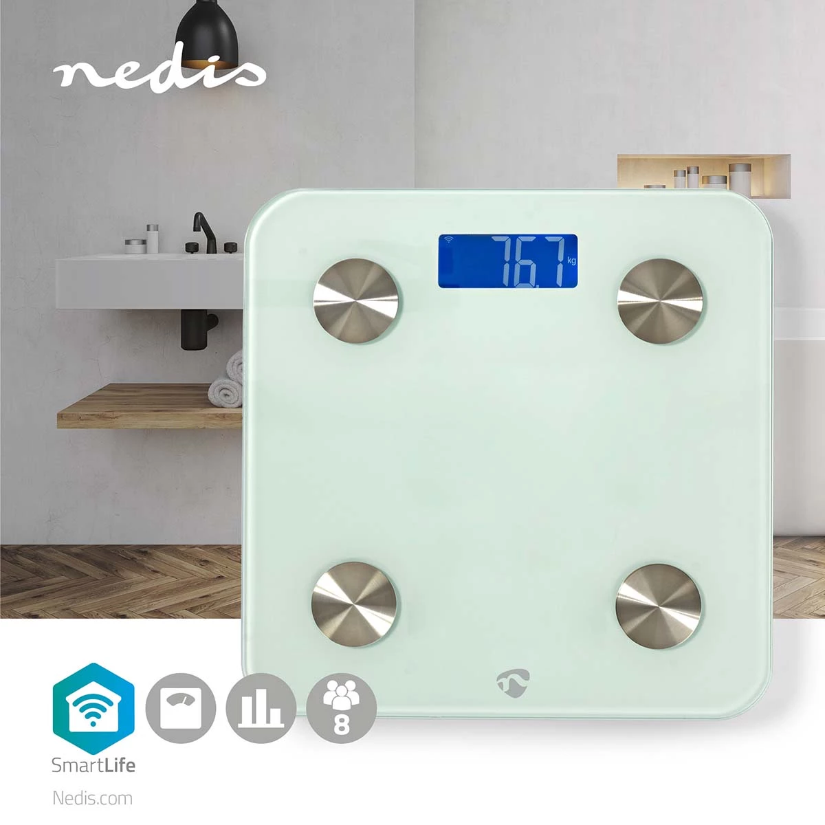 Nedis WIFI-SmartLife-Personenwaage