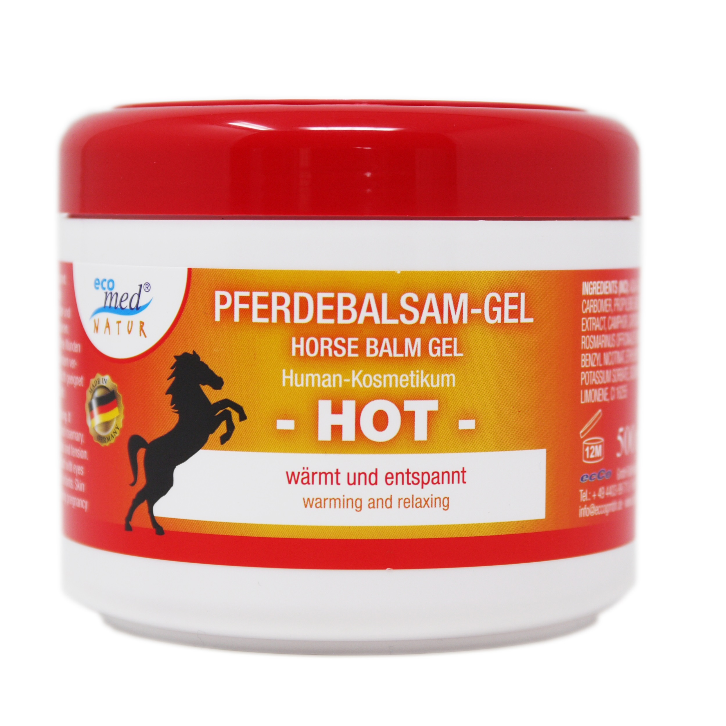 eco med Natur Pferdebalsam Gel HOT 500 ml