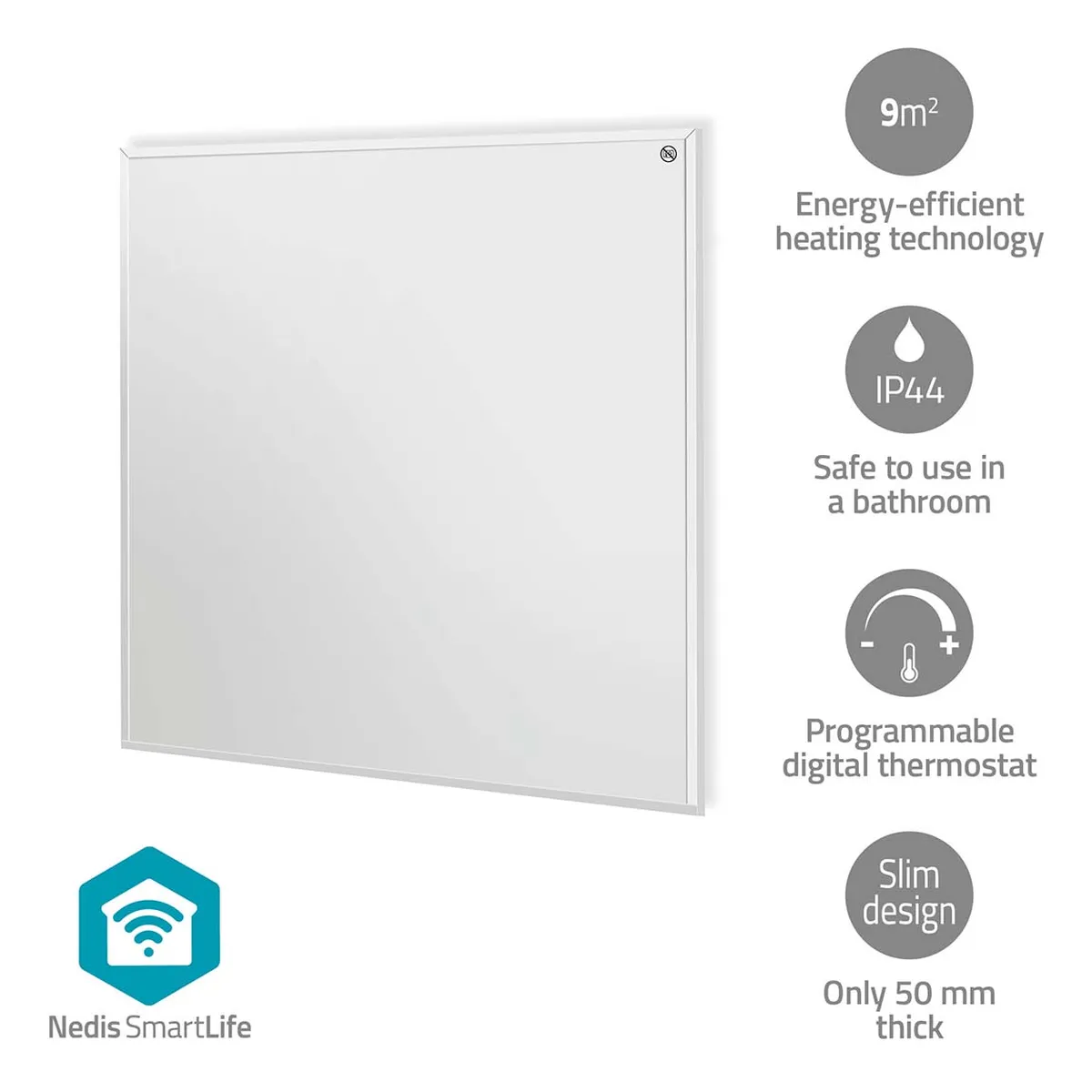 Nedis SmartLife Infrarot-Heizplatte 350 Watt