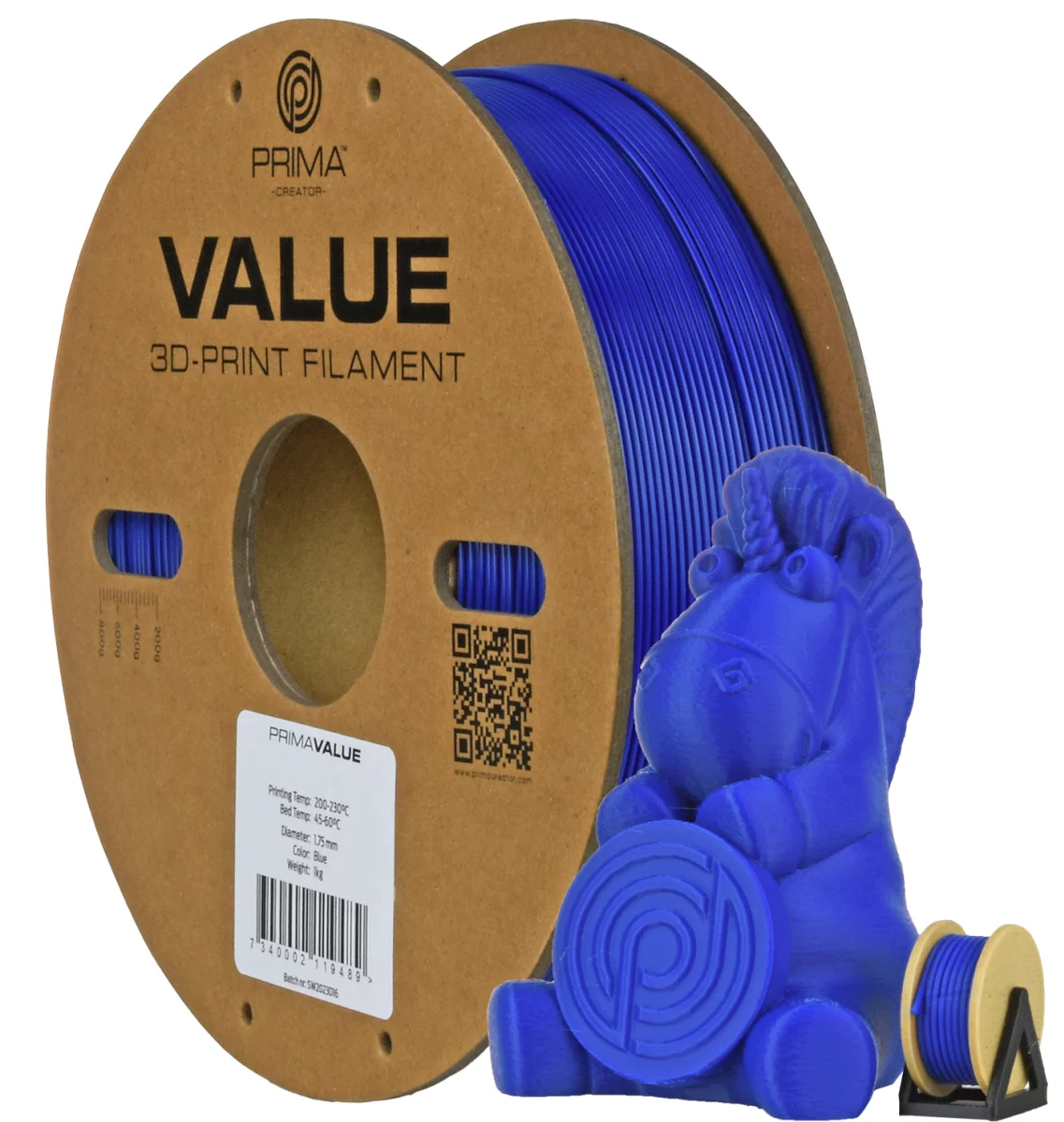 PrimaFilaments PrimaValue™ ABS - 1.75mm - 1 kg - blau