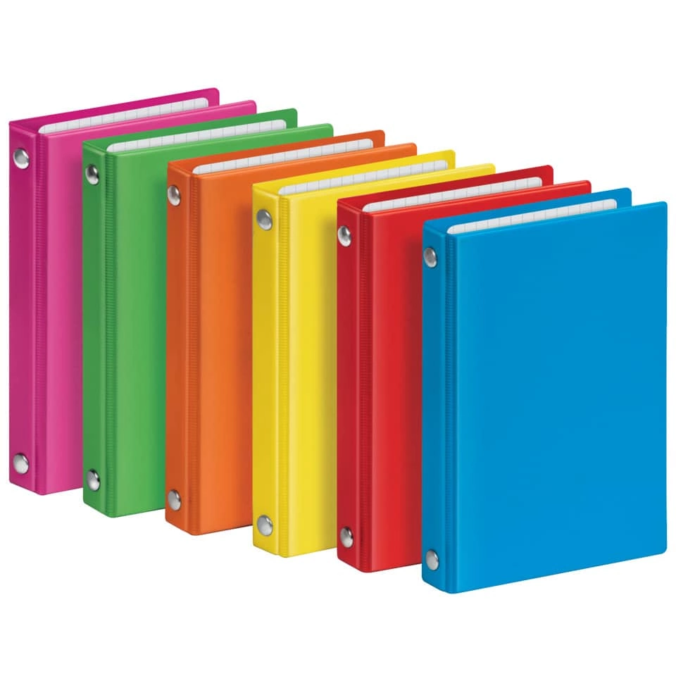 Veloflex Taschenringbuch VELOCOLOR® - A7, 4-Ring-Mechanik, 90 x 140 mm, sortiert