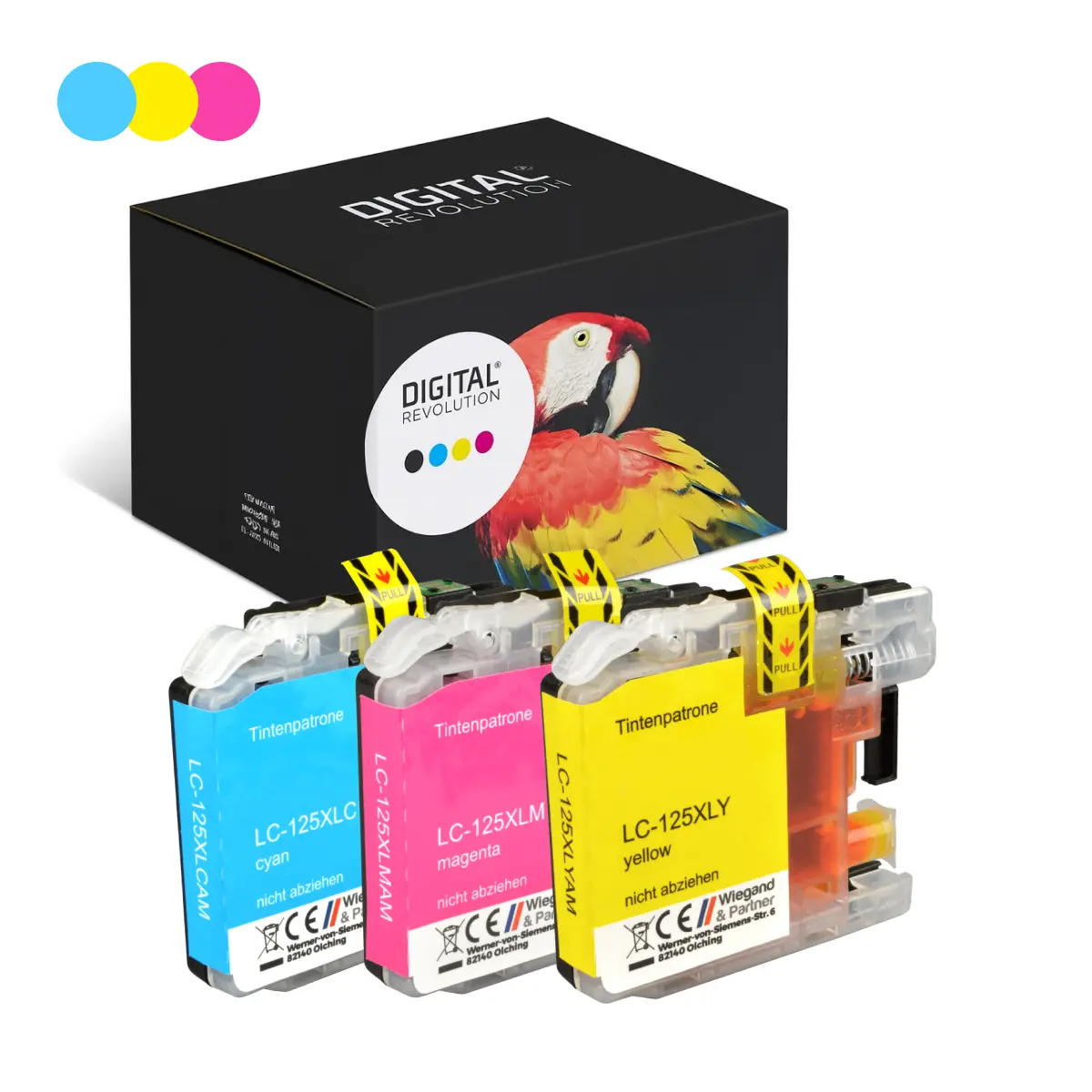 Brother LC-125 / 127 - alternative Patrone MultiPack 'cyan magenta gelb' 46,2 ml | 4.200 Seiten - Digital Revolution Brother LC-125 / 127 - alternative Patrone MultiPack 'cyan magenta gelb' 46,2 ml | 4.200 Seiten - Digital Revolution