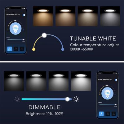 Aigostar Smart LED Einbaustrahler 18W 205mm