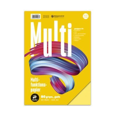 Multifunktionspapier 7X PLUS - A4, 80 g/qm, gelb, 50 Blatt