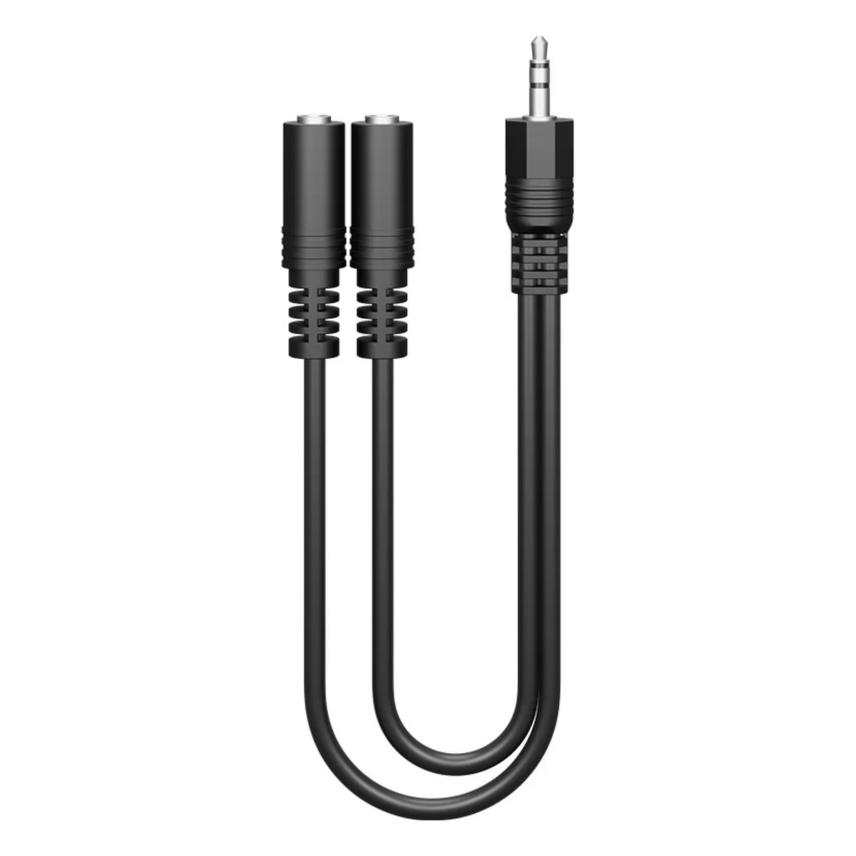 Goobay Audio Y Kabeladapter 3,5 mm, 1x Stecker 2x Buchse stereo