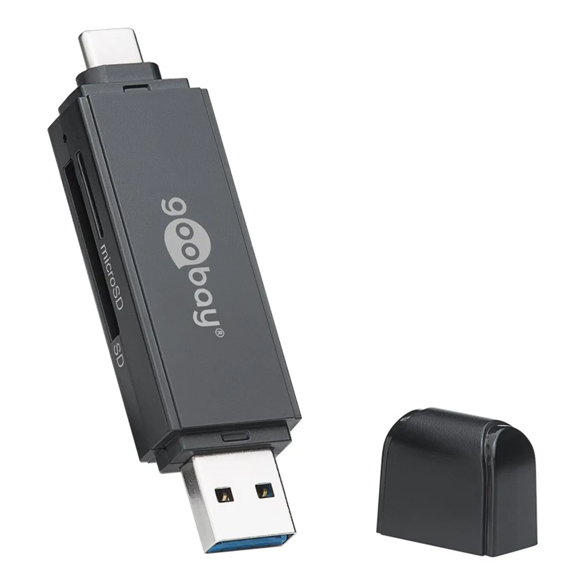 Goobay USB 3.0 - USB-C™ 2-in-1 Kartenlesegerät